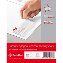 [0407-0005-00] Кишеня для візитної картки, PVC, самоклейка, 100х60мм