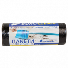 [10200032] Пакеты для сміття 60л/20шт, Eurostandart, міцні, чорні BuroClean