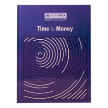 [BM.2400-102] Книга канцелярська TIME IS MONEY, А4, 96 арк., клітинка, офсет, тверда ламінована обкладинка, синя