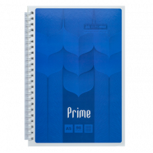 [BM.24551101-02] Зошит на пружині PRIME А5, 96арк., клітка, в картонній обкладинці, синій