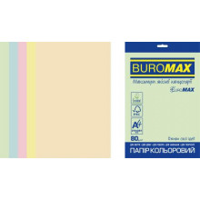 [BM.2721220E-99] Набір кольорого паперу PASTEL, EUROMAX, 5 кол., 20 арк., А4, 80 г/м²