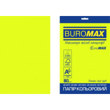 [BM.2721520E-08] Папір кольоровий NEON, EUROMAX, жовтий, 20 арк., А4, 80 г/м²