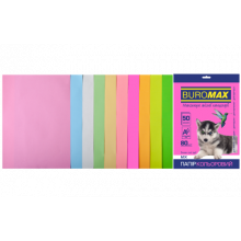 [BM.2721750-99] Набір кольорового паперу PASTEL+NEON, 10 кол., 50 арк., А4, 80 г/м²