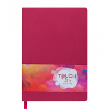 [BM.295102-29] Блокнот діловий TOUCH ME, L2U, А5, 96 арк., клітинка, малиновий, шт.шкіра