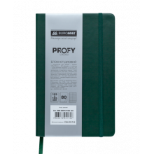 [BM.29912102-04] Блокнот діловий PROFY, L2U, 125x195 мм, 80 арк., клітинка, зелений, шт.шкіра