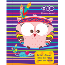 [ZB.14932] Папка для праці FRIENDLY OWL, картонна, на гумках А4+ (300х212х28мм), KIDS Line