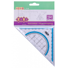 [ZB.5623-14] Косинець 2 в 1,140мм, 90 ° / 45 °, з блакитною смужкою, блістер, KIDS Line